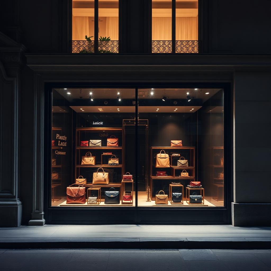 Paris'te lüks marka butik vitrini