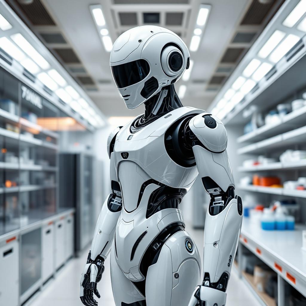 Çin yapımı insansı robot laboratuvarda